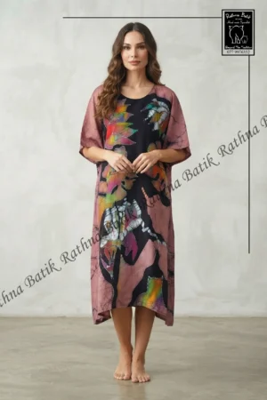 11219 Batik Silk Party Frock