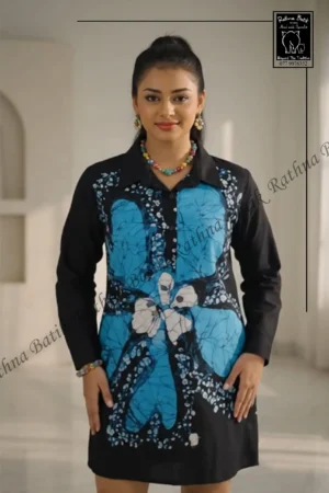 11201 Nebula Bloom Batik Shirt Frock