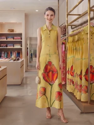 Gemini_Generated_Image_8i3wfp8i3wfp8i3w Red Tulip Lemon Yellow Batik Frock